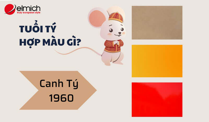 Hình 6: Tuổi Canh Tý hợp màu vàng, nâu đất Hình 6: Tuổi Canh Tý hợp màu vàng, nâu đất