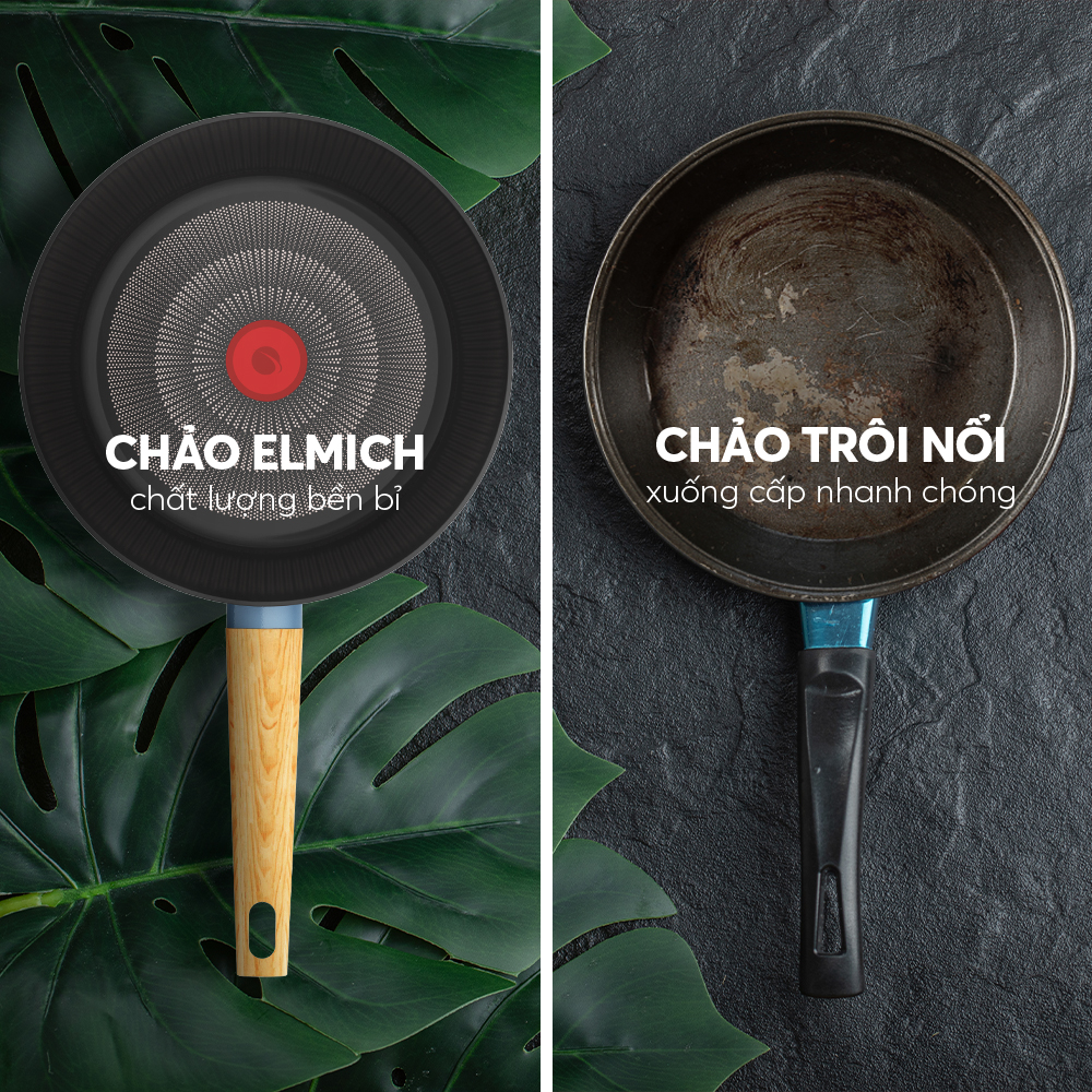 Chảo chống dính vân gỗ Elmich Nature EL-5947MG 7 El 5947mg Profile 12