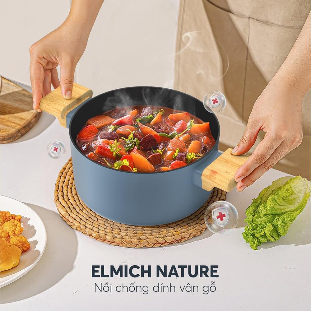 Elmich Nature Nồi Chống Dính Vân Gỗ