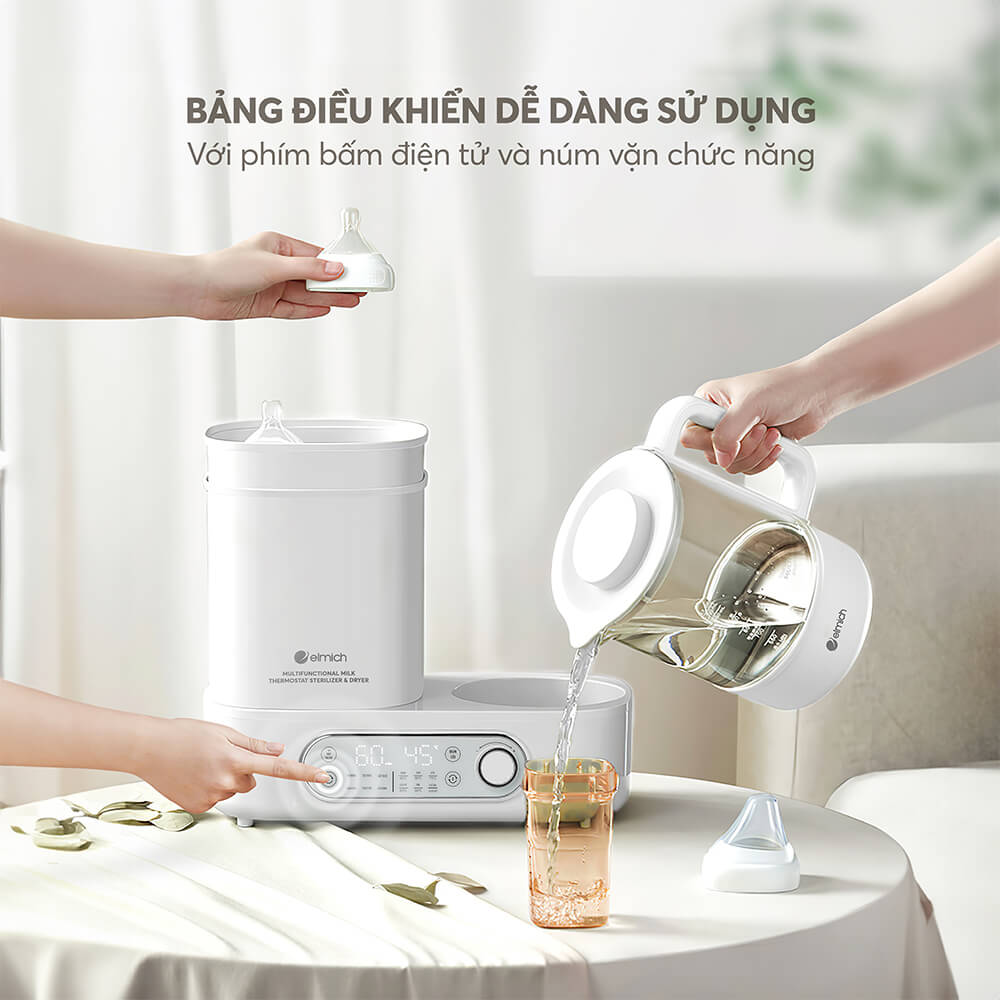 Máy tiệt trùng sấy khô và đun nước đa năng Elmich Babycare PTE-8781 8 00