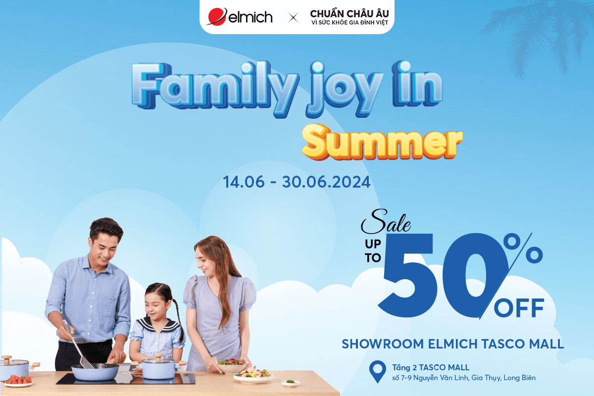 GIẢI NHIỆT MÙA HÈ VỚI CƠN MƯA DEAL LÊN ĐẾN 50% TẠI SHOWROOM ELMICH TASCO MALL