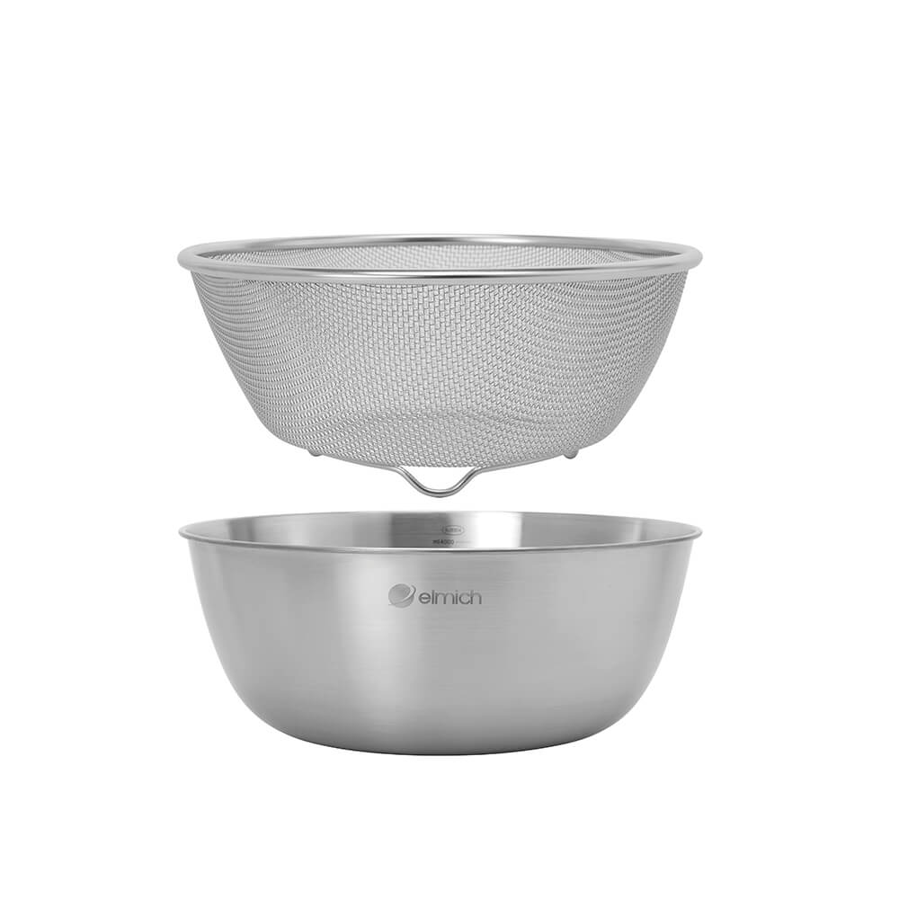 Bộ tô kèm rổ inox Elmich size 28cm