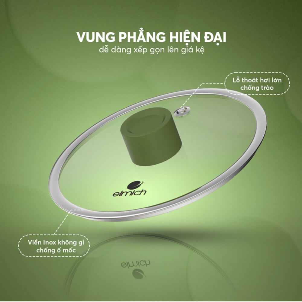 Bộ nồi phủ sứ an toàn Elmich Olive EL-5220OV03 12 El 5523ov Profile 13