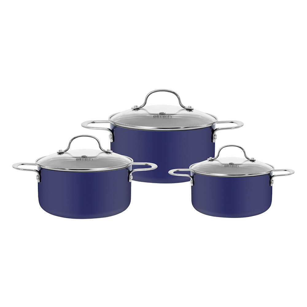 Bộ nồi chống dính Ceramic Elmich Classic EL5224FD03 size 18,20,24cm