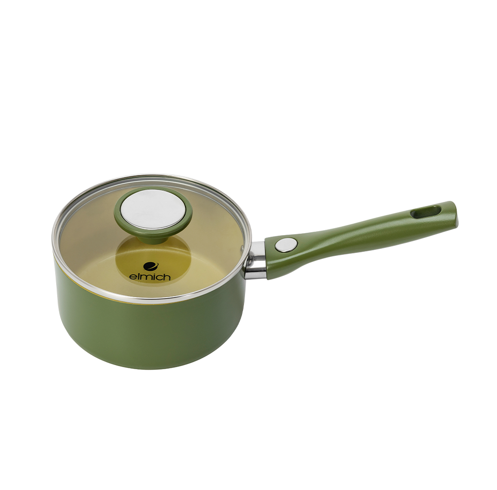 Quánh chống dính Ceramic Elmich Olive Classic EL5534OV16 size 16cm
