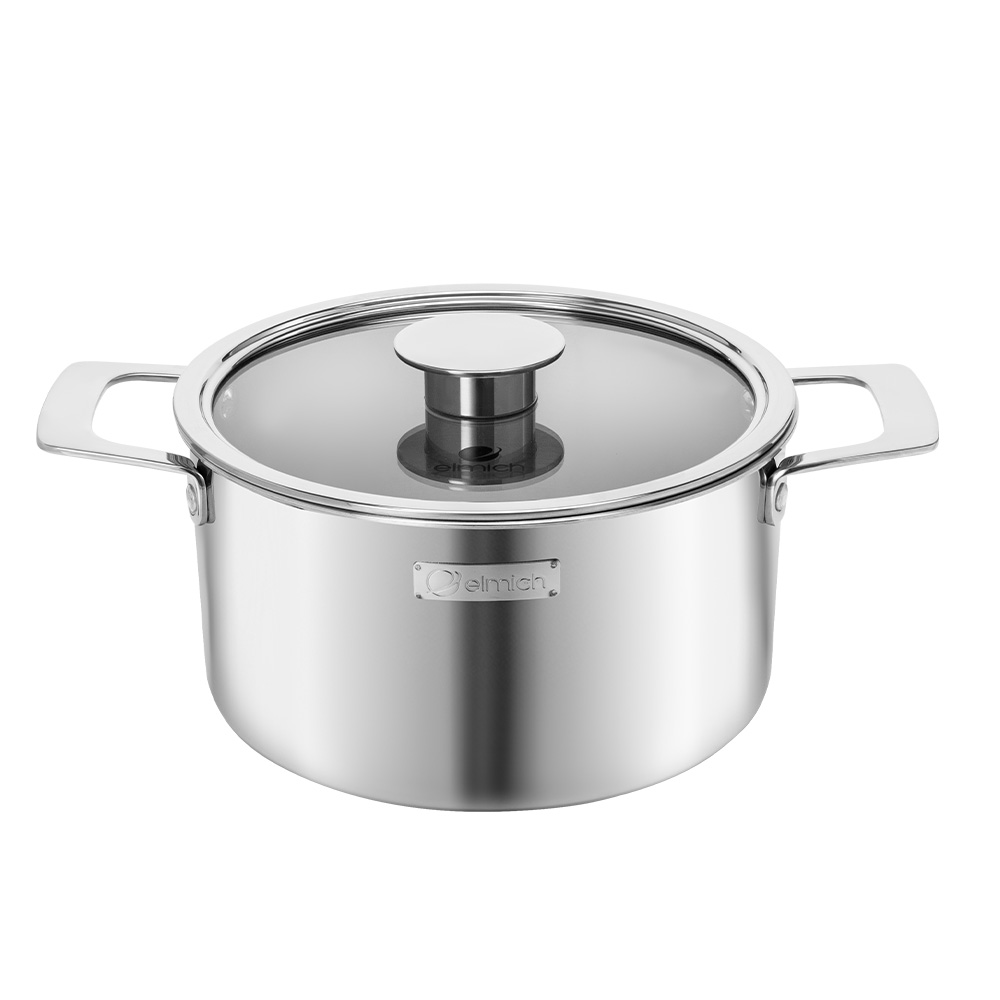 Bộ nồi Inox liền khối Elmich Hera EL-8138IN size 16,18,22 tặng kèm chảo chống dính full induction 26cm