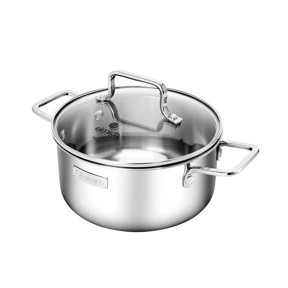 Bộ nồi inox liền khối Elmich EL2476 size 16,20,24,chảo 24cm