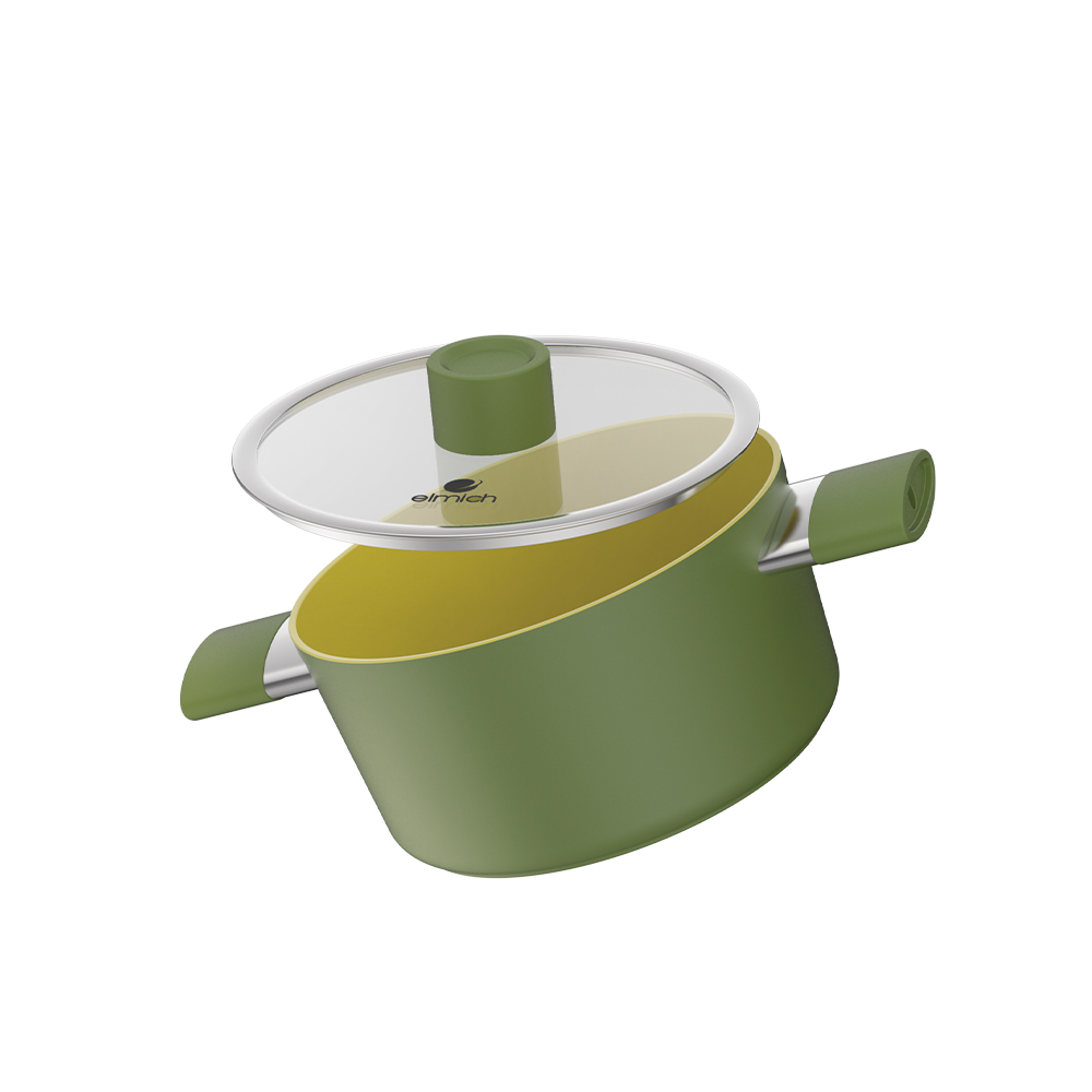 Bộ nồi chống dính Ceramic Elmich Olive EL5233OV03 size 18,20,24cm