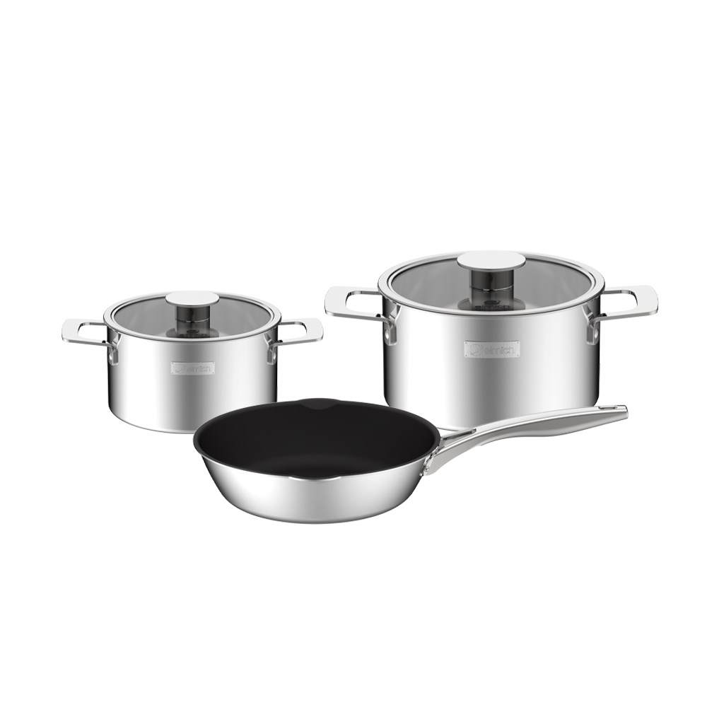 Bộ nồi Inox liền khối Elmich Hera EL-8135IN size 18,22, chảo 26cm