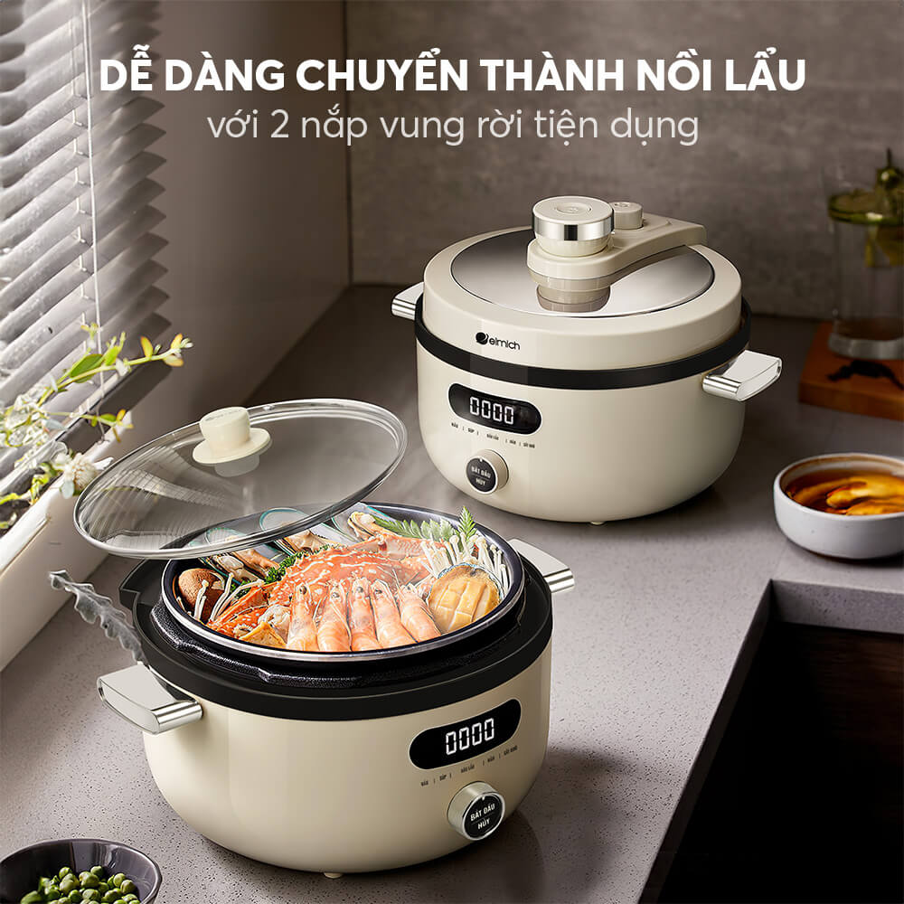 Nồi áp suất điện đa năng Elmich 3,5L PCE-8576 6 Pce 8576 (6)