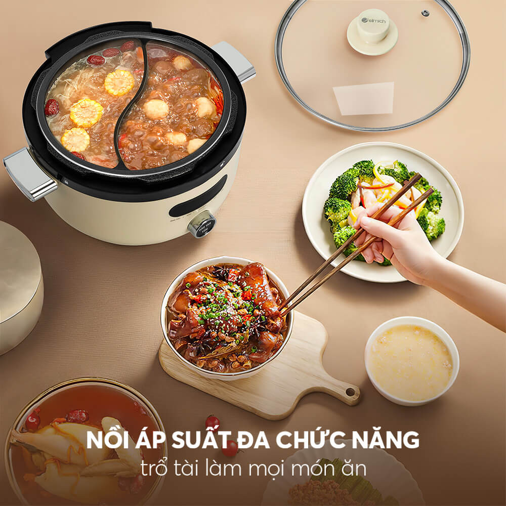 Nồi áp suất điện đa năng Elmich 3,5L PCE-8576 4 Pce 8576 (8)