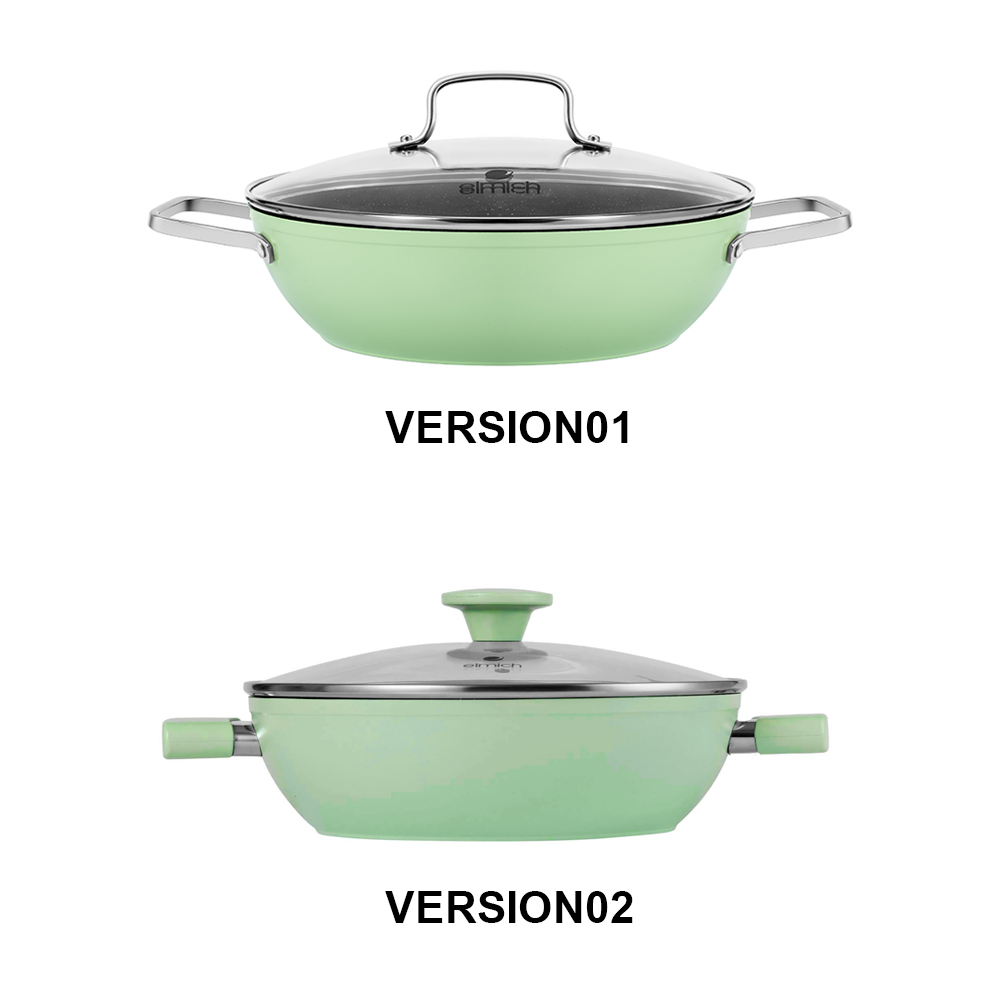 Nồi lẩu chống dính vân đá Elmich El-5553GY28 size 28cm