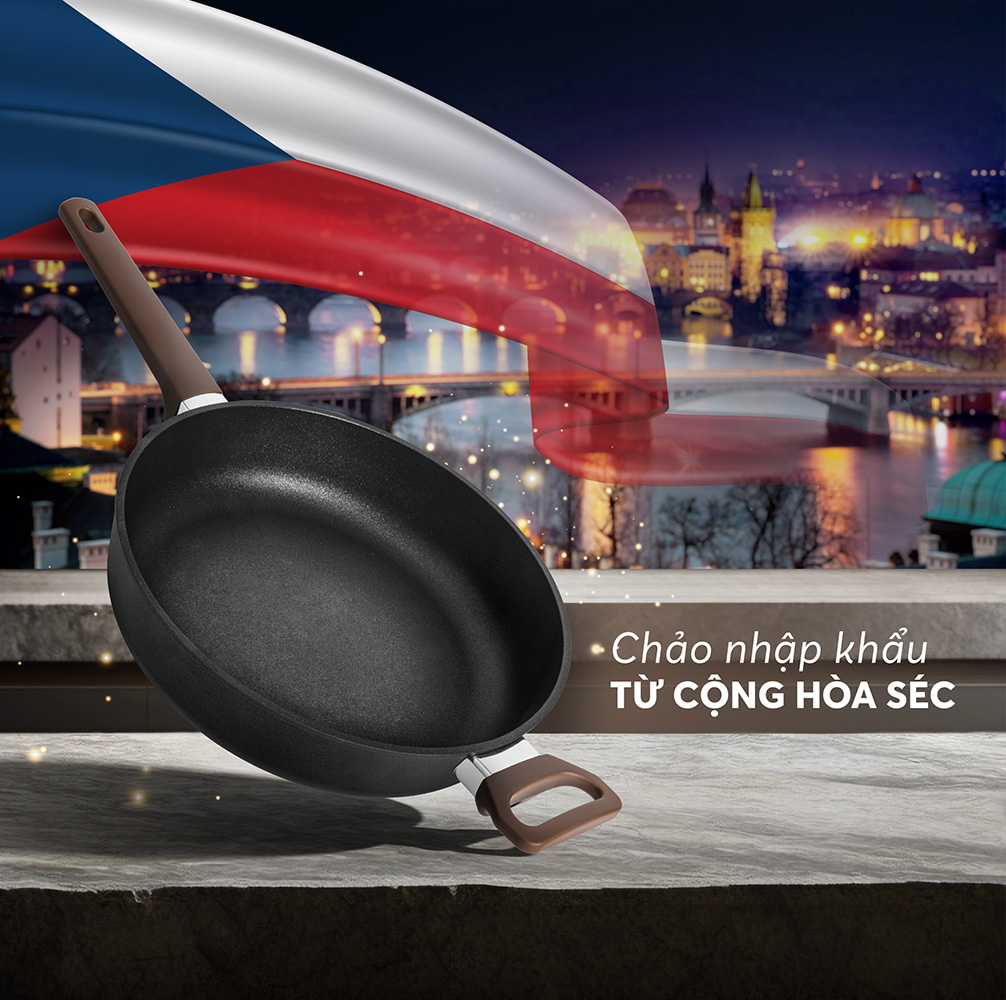 Chảo chống dính siêu bền nhập khẩu El-8128 size 28cm 2 El 8128 Profile 02