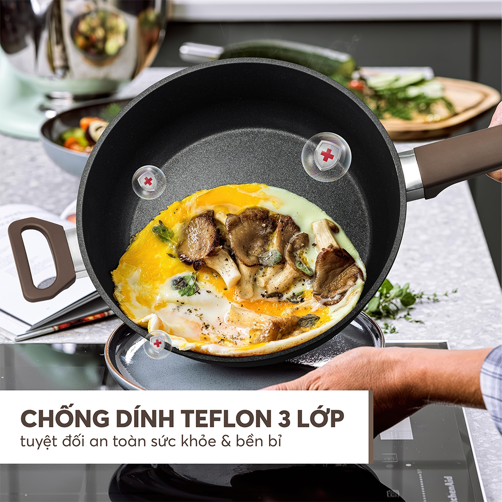 Chảo chống dính siêu bền nhập khẩu El-8128 size 28cm 4 El 8128 Profile 04