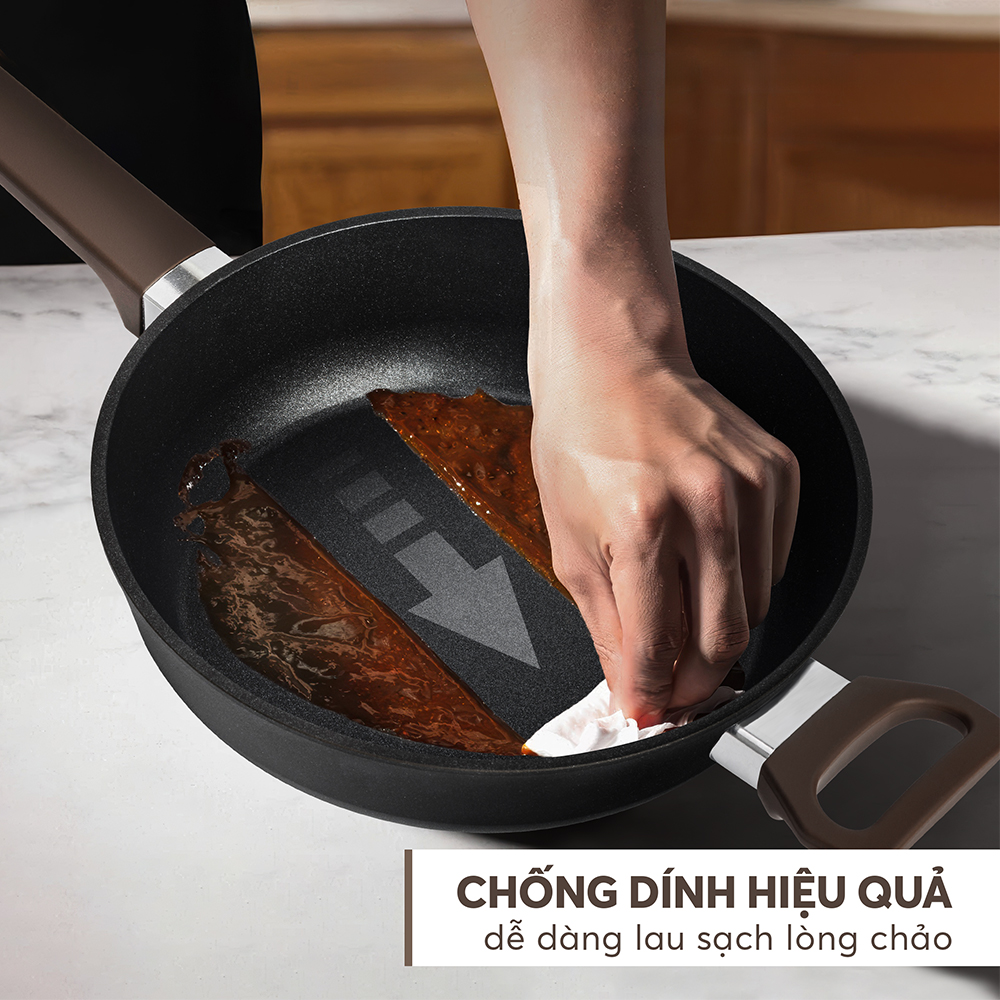 Chảo chống dính siêu bền nhập khẩu El-8128 size 28cm 5 El 8128 Profile 05