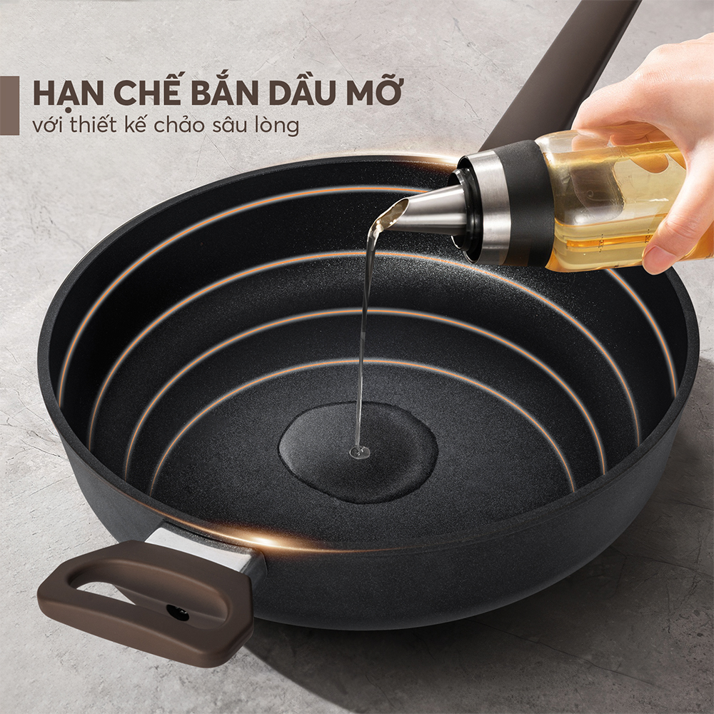 Chảo chống dính siêu bền nhập khẩu El-8128 size 28cm 9 El 8128 Profile 09