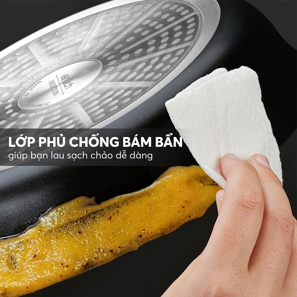 Chảo chống dính siêu bền nhập khẩu El-8128 size 28cm 11 El 8128 Profile 11
