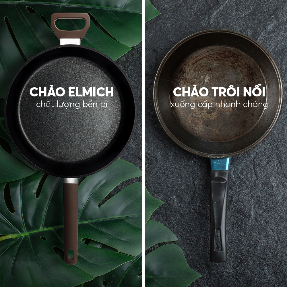 Chảo chống dính siêu bền nhập khẩu El-8128 size 28cm 12 El 8128 Profile 12