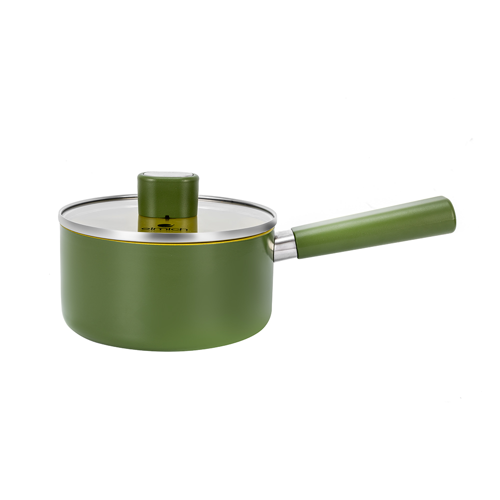 Bộ nồi chảo chống dính Ceramic Elmich Olive Baby full induction EL5234OV size 16cm