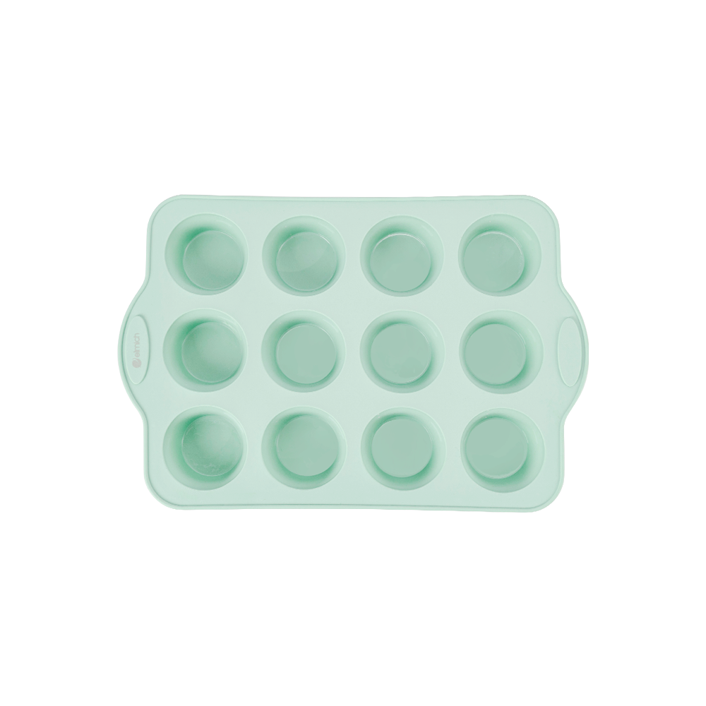Khuôn làm bánh,thạch rau câu hình tròn silicon 12 lỗ Elmich EL0682