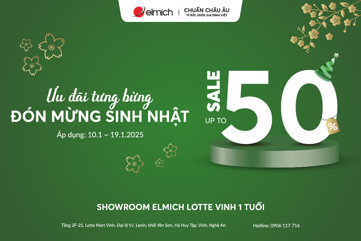 [Showroom Elmich Lotte Vinh] Ưu đãi tưng bừng – Mừng showroom Elmich Lotte Vinh 1 tuổi