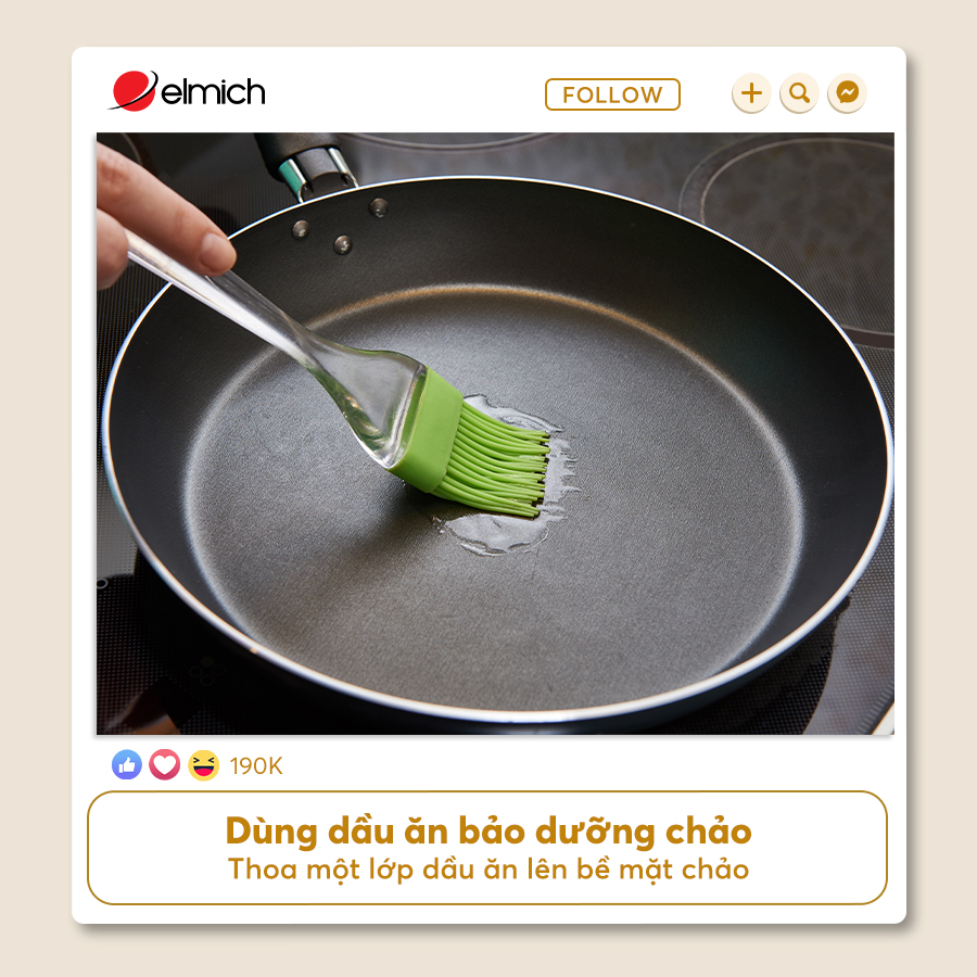 Dùng Dầu ăn Bảo Dưỡng Chảo
