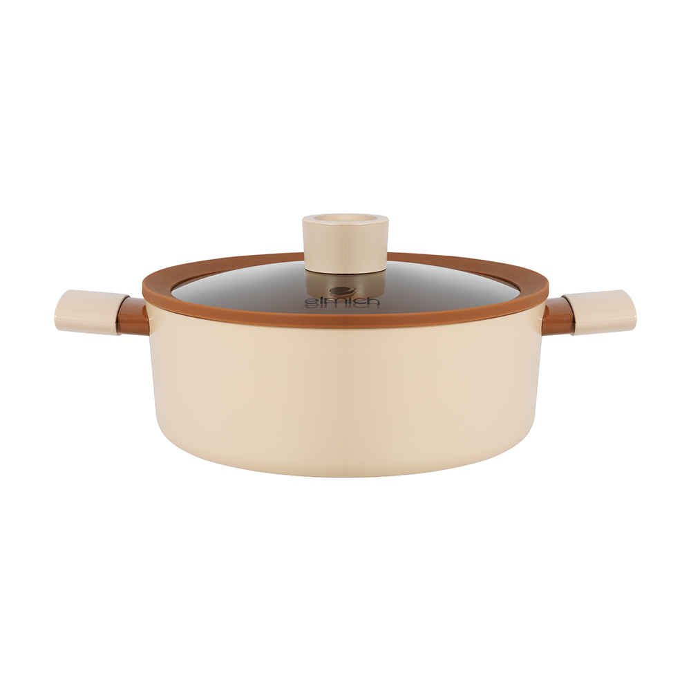 Nồi chống dính Ceramic Elmich Mocha EL5539MC24 Size 24cm