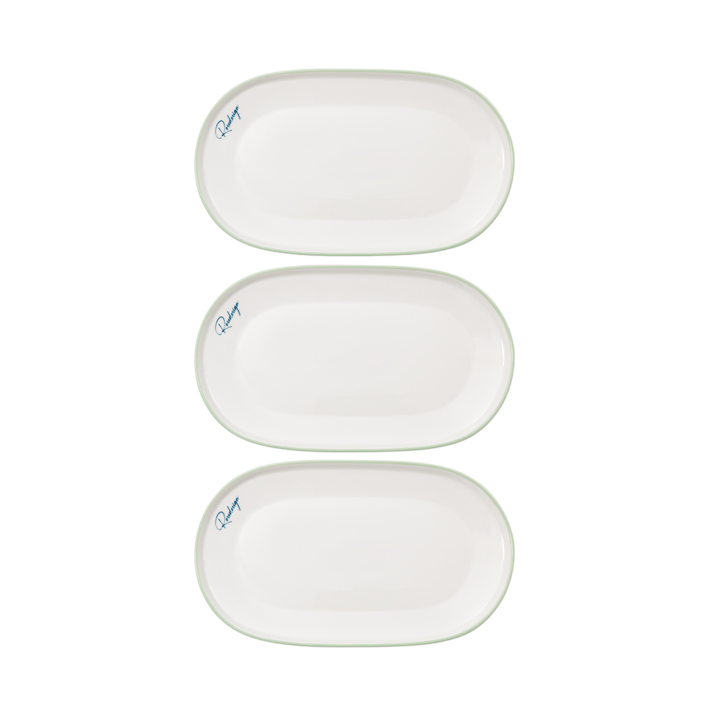 Bộ 3 đĩa bầu dục nhỡ Elmich RoseDesign EL0219PG