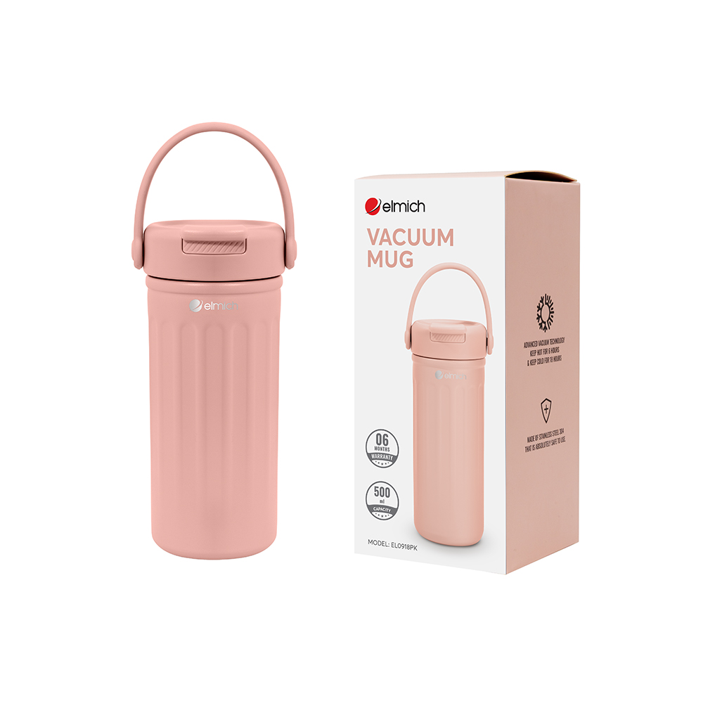 Cốc giữ nhiệt inox 304 Elmich EL0918PK dung tích 500ml