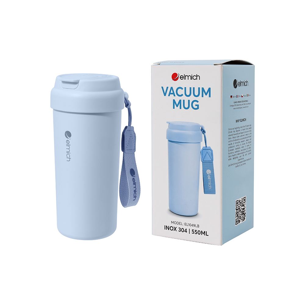 Cốc giữ nhiệt inox 304 Elmich EL1049LB dung tích 550ml