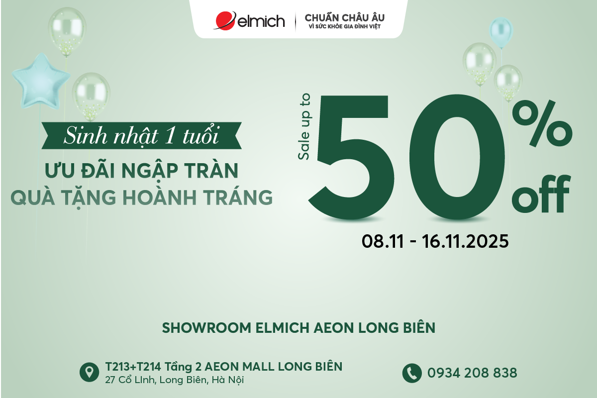 [ELMICH x AEON MALL LONG BIÊN] SINH NHẬT 1 TUỔI – ƯU ĐÃI NGẬP TRÀN, QUÀ TẶNG HOÀNH TRÁNG