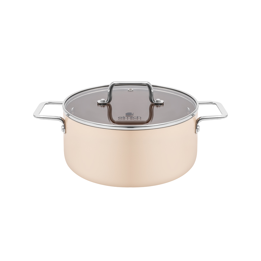 Bộ nồi chống dính Ceramic Elmich Mocha EL5246MC01 Size 16,20,24cm