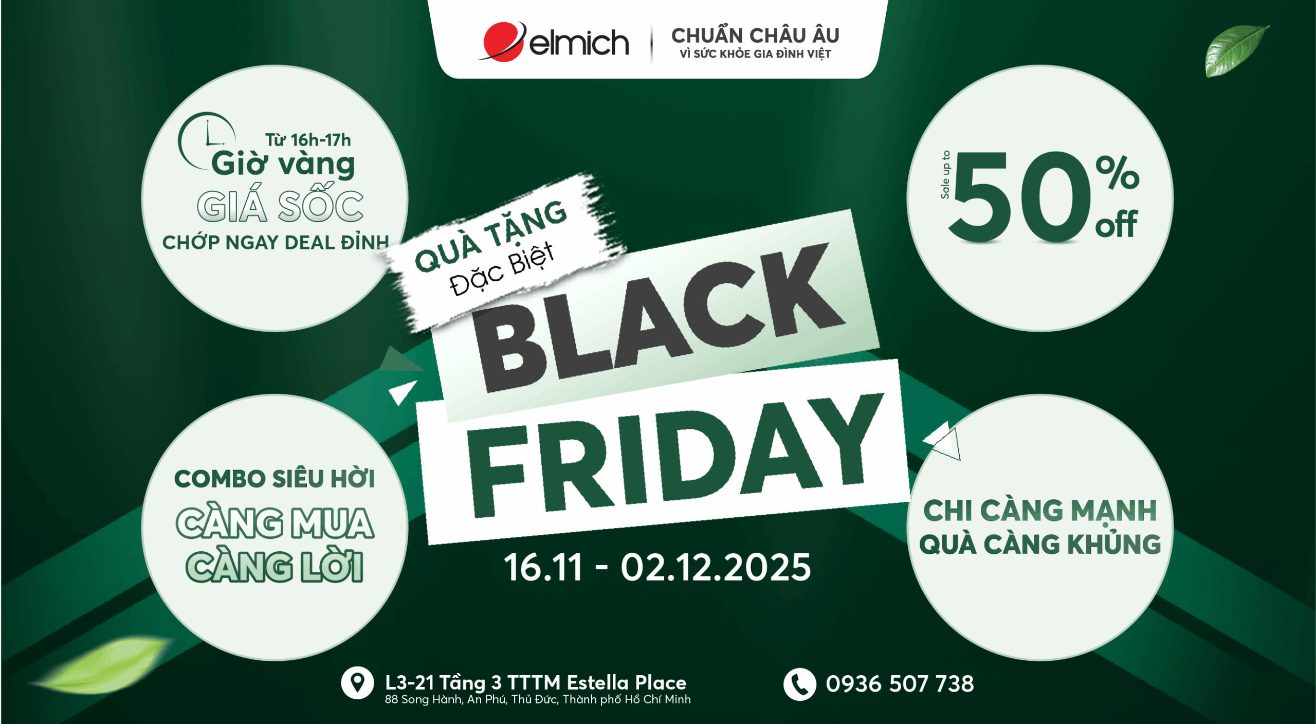 [BLACK FRIDAY – ELMICH x ESTELLA THỦ ĐỨC] ĐẠI TIỆC SALE ĐỈNH NÓC