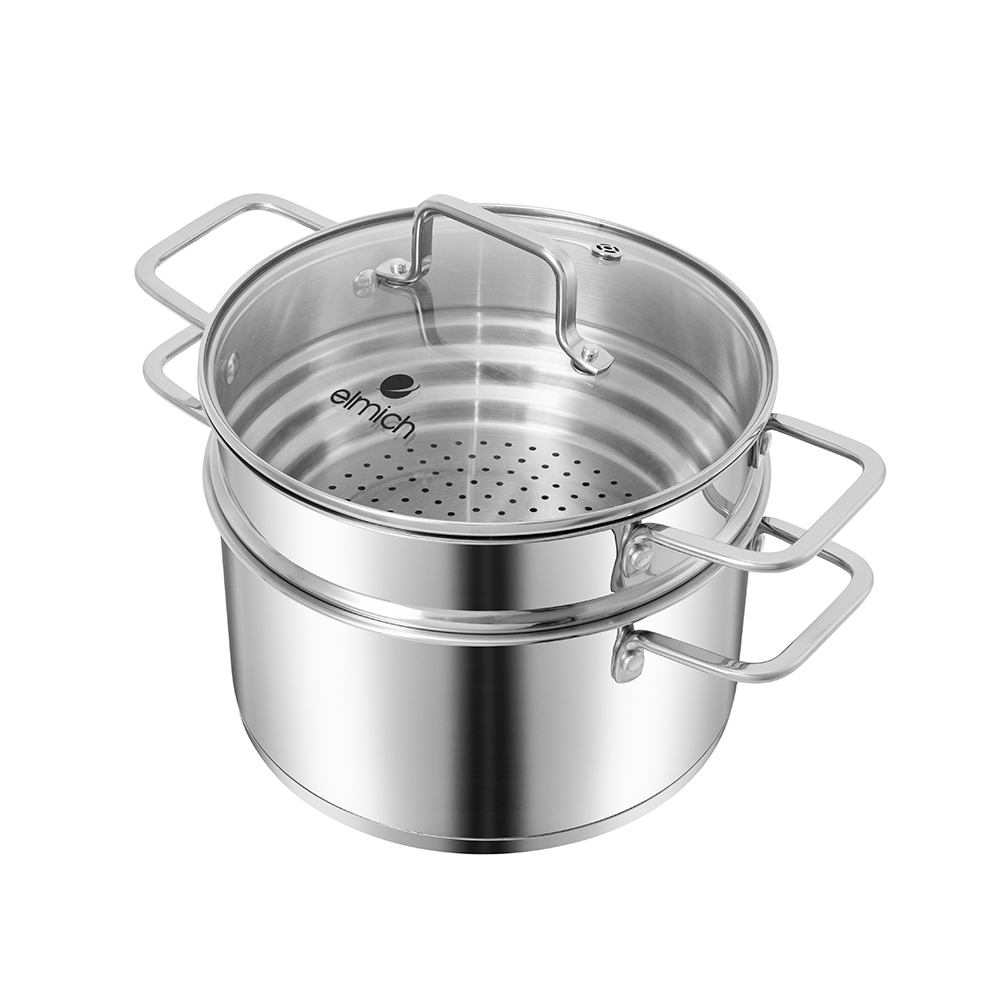 Bộ nồi hấp Inox Impact bonding Elmich EL3104IN01 size 24cm