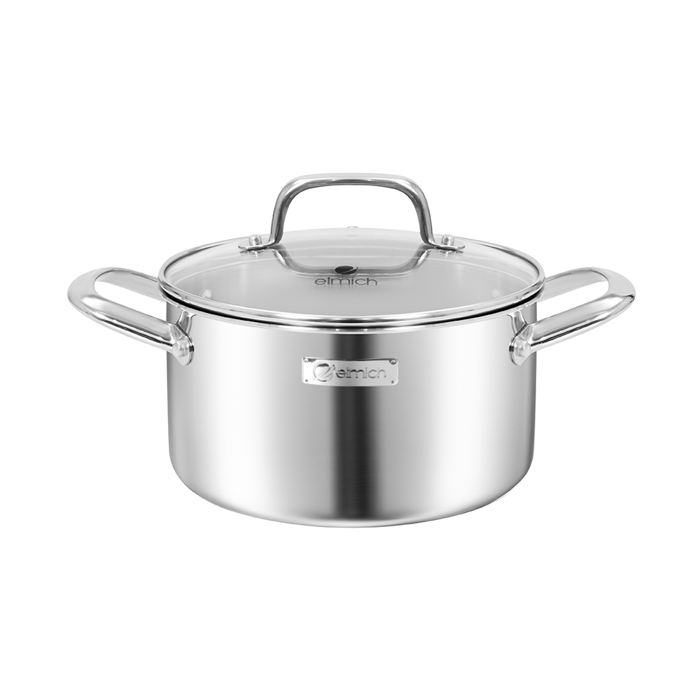 Bộ nồi inox liền khối Elmich EL2485IN02 size 16,20,24, chảo 26cm