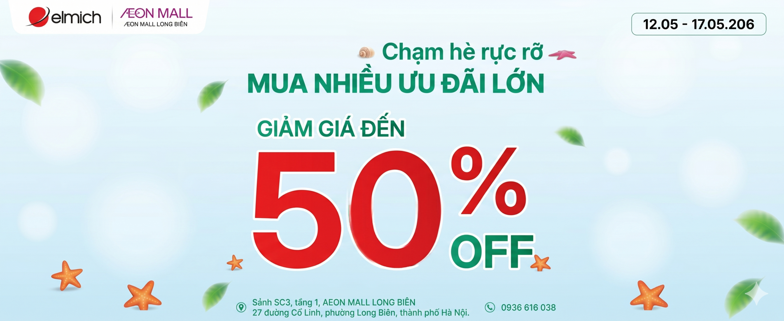 [ELMICH x AEON MALL LONG BIÊN] CHẠM HÈ RỰC RỠ – MUA NHIỀU ƯU ĐÃI LỚN 🎁🎉