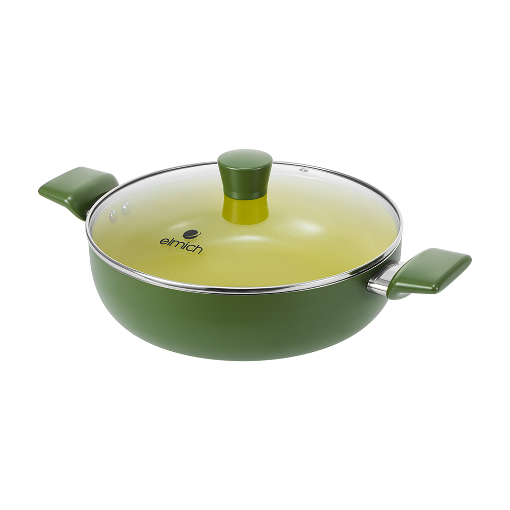 Nồi lẩu chống dính ceramic Elmich Daily Milan size 28cm