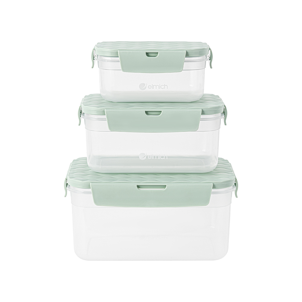 Bộ 3 hộp nhựa Elmich EL4008 dung tích 600 ml-1200 ml- 2200 ml
