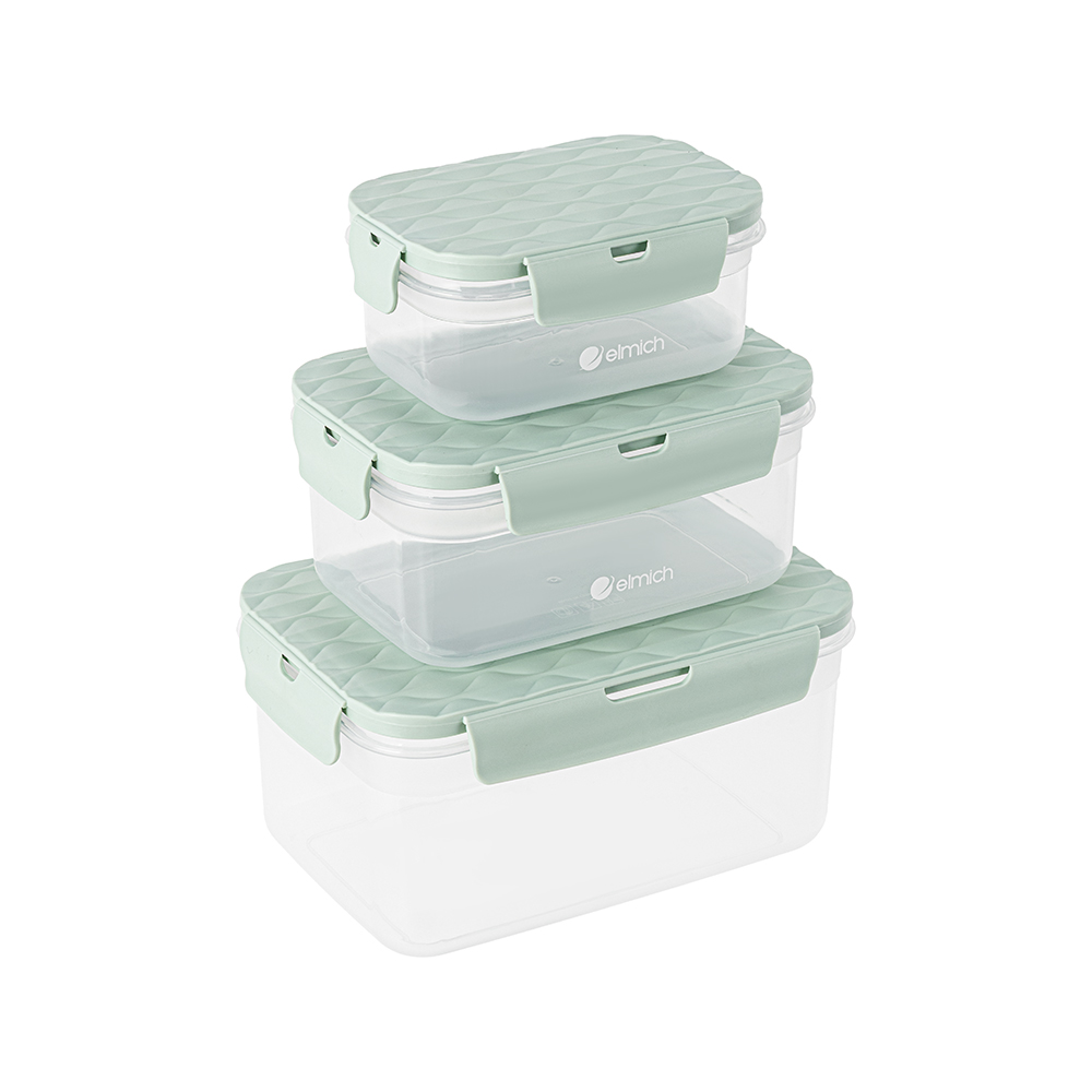 Bộ 3 hộp nhựa Elmich EL4008 dung tích 600 ml-1200 ml- 2200 ml