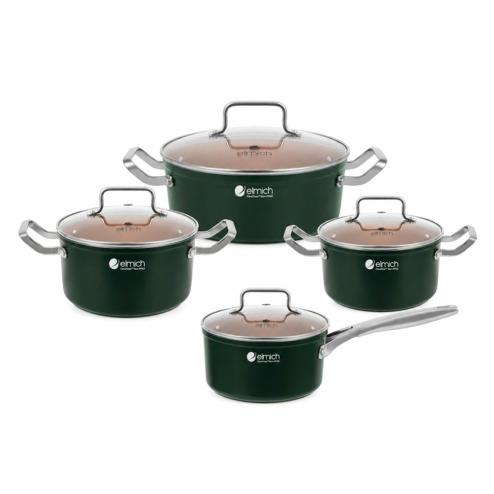 Bộ Nồi Ceramic Elmich Plus Harmony Size 16, 18, 20, 24cm